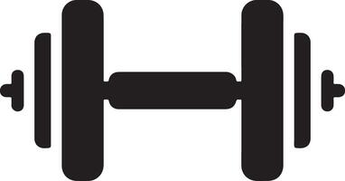 Professional Fitness Logo, Dumbbell Silhouette Isolated for Branding vector