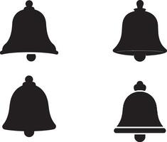 Minimal Bell Symbol Set, Bell Illustrations Isolated on White Background for Branding and Graphic Design vector