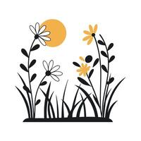 Floral colorful Icon design. vector