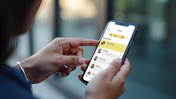 User gives rating to service experience on online application for Customer review satisfaction feedback survey concept concept as Customer providing ratings and feedback on service Realistic Set 4 photo