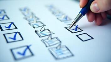 Comprehensive Quality Control Checklist Essential Steps for Quality Selection Assurance Improvement and Compliance with Regulations in Product and Service Standards Photo Stoc Realistic Set