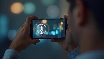 Transform Your Voice into Text How AI Driven Microphone Features Enhance User Convenience and Brand Engagement in Smart Business Solutions Realistic Set photo