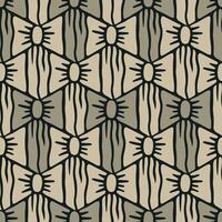 Seamless Escher Style Pattern with Beige Bows and Dark Accents vector