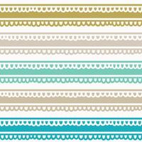 Seamless Pattern with Alternating Colourful and White Lacy Stripes vector