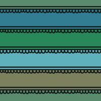 Bohemian seamless stripe pattern with crochet fringe vector