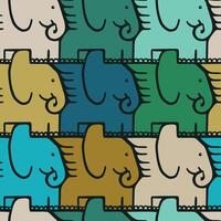 Seamless Escher style magical elephant pattern in pastel tones vector