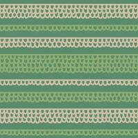Organic crochet stripe pattern in sage and beige vector