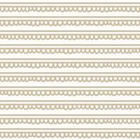 Seamless Pattern with Beige Horizontal Stripes and Looped Petal Edges vector