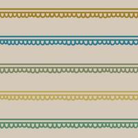 Colourful Striped Pattern with Fringe Details on Beige Fabric Background vector