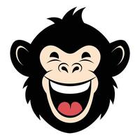 Cool Monkey Face Mascot Emblem vector