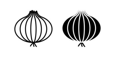 Onion icon set. for mobile concept and web design on white background vector