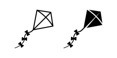 Kite icon set. for mobile concept and web design on white background vector