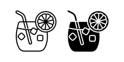Juice icon set. for mobile concept and web design on white background vector