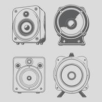 Speaker Spectrum Dynamic Silhouette Designs vector