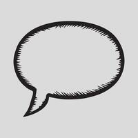 Speech bubble in halftone style vector