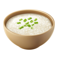 Rice bowl with green onions in it png