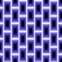 pattern is an abstract elongated geometric with blue rectangles and various rhythmic shapes, an isometric three-dimensional abstraction depicting the shapes of urban buildings. Depth, color, shades vector