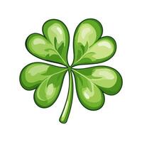 Simple Green Clover With Four Leaves vector