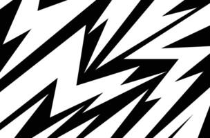 Abstract black and whtie background with various zigzag thunder pattern vector
