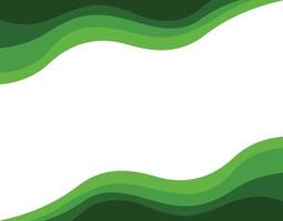 abstract green wave with white background. modern green wave vector