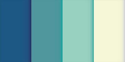 Gradient Color Palette With Shades of Blue and Green Tones vector