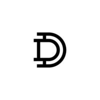letter D simple abstract logo, design of initial with modern, simple, clean style. vector