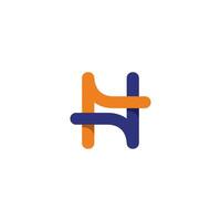 Letter H two shape simple logo. simple dynamic icon. vector