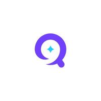 Letter Q Logo Design With modern Digital Technology vector