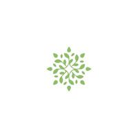 leaf green tree logo design template branding vector