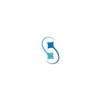 S star logo design icon template blue vector