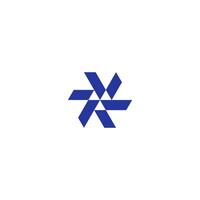 vortex simple triangle logo, community and relationship symbol vector