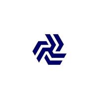 hexagon triangle logo. Three elements connection symbol. Creative geometric logo design, for business modern vector