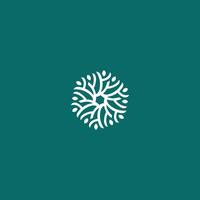 abstract leaf tree vortex logo for green business vector