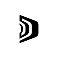 monogram D, unique brand logo, design of initial with modern, simple, clean style. vector