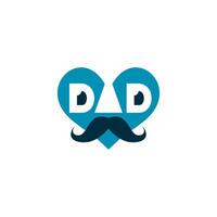 illustration graphic logo design of Happy Father's day, finance and business icon, with arrow grow Statistic suitable for father days banner with tie, mustache and love symbol 3 vector