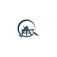 law firm logo. Law office logotype set with scales of justice, shilouete vector