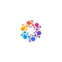 Circle Tech Logo Design Template. Molecule Logo Design. connection high tech logo template. vector