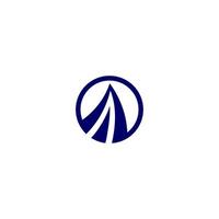 Initial letter A with circle logo design template vector