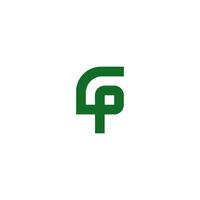 F logo, P simple symbol digital branding vector