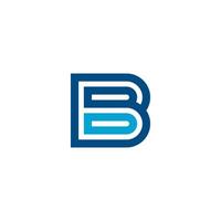 B logo line two color dimension source editable vector