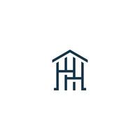 letter h with H for house logo icon design template. vector
