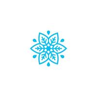 ice snow shape with leaf style, design for your business vector