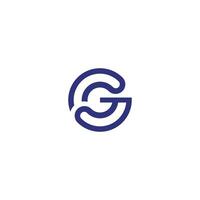 letter G line logo design simple icon template vector