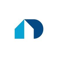 Home logo Letter D shadow Illustration . Suitable for modern and elegant business in future vector