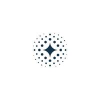 star illustration black color isolated on white background. dot texture vector