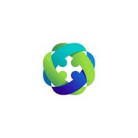 Community human Logo with gradient color, people logo design template design element, illustration vector