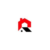 R Roof Building Architecture Roofing House Rooftop Simple bold Monogram Icon Logo Design vector