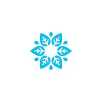 ice snow shape with leaf style, flat design for your business vector