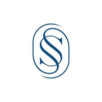 SS In circle shape for S logo source editable. vector