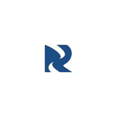 Letter R wave aqua water logo business